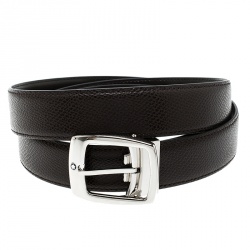 Pre Owned Montblanc Dark Brown Leather Classic Line Belt 120cm