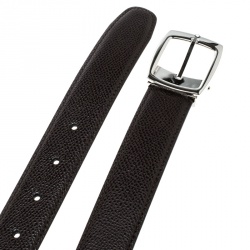 Pre Owned Montblanc Dark Brown Leather Classic Line Belt 120cm