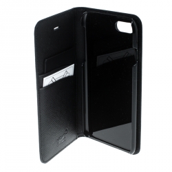 Pre Owned Montblanc Black Leather Flipside Iphone 8 Case