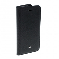 Pre Owned Montblanc Black Leather Flipside Iphone 8 Case