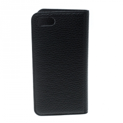 Pre Owned Montblanc Black Grain Leather Flipside Iphone 8 Case