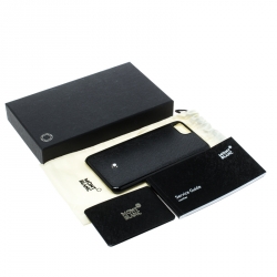 Pre Owned Montblanc Black Leather Hardphone Iphone 8 Case