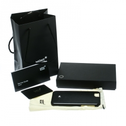 Pre Owned Montblanc Black Leather Hardphone Iphone 8 Case