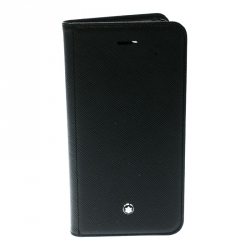 Pre Owned Montblanc Black Leather Flipside iPhone 8 Case