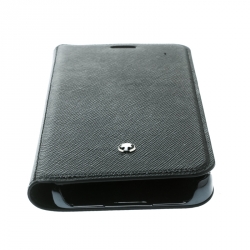 Pre Owned Montblanc Black Leather Flipside Samsung S8 Edge Plus Case
