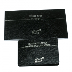 Pre Owned Montblanc Brown Leather Meisterstuck Zip Tablet Pouch