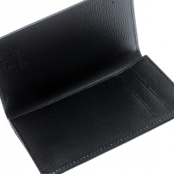 Pre Owned Montblanc Black StarWalker Resin Silver Tone Ballpoint Pen & Westside Business Card Holder Set