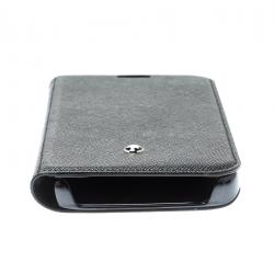 Pre Owned Montblanc Black Leather Flipside Samsung S7 Case