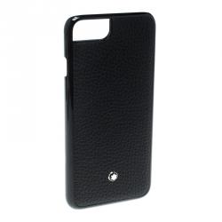 Pre Owned Montblanc Black Soft Grain Leather Hardphone Iphone 8 Case