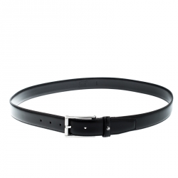 Montblanc Black Leather Belt 105CM