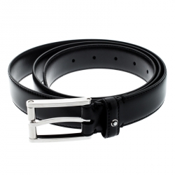 Montblanc Black Leather Belt 105CM