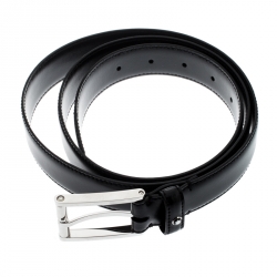 Montblanc Black Leather Belt 105CM
