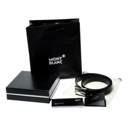 Montblanc Black Leather Belt 105CM