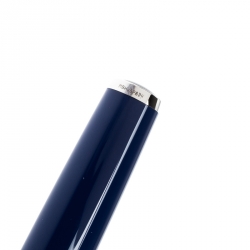Pre Owned Montblanc Blue Resin Platinum Finish Ballpoint Pen 