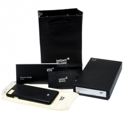 Pre Owned Montblanc Black Leather and Plastic Hardphone iPhone 8 Case