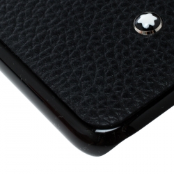 Pre Owned Montblanc Black Leather and Plastic Hardphone iPhone 8 Case