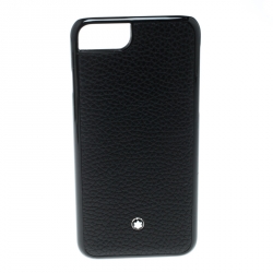 Pre Owned Montblanc Black Leather and Plastic Hardphone iPhone 8 Case