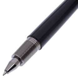 Pre Owned Montblanc M Black Resin Platinum Coated Rollerball Pen