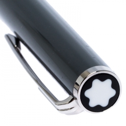 Pre Owned Montblanc Grey Resin Platinum Finish Ballpoint Pen 