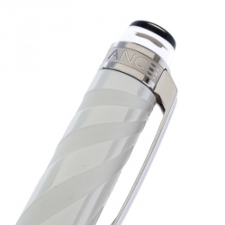 Pre Owned Montblanc StarWalker White Ceramics Doué Silver Tone Ballpoint Pen