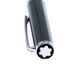Pre Owned Montblanc Grey Lacquer Platinum Finish Ballpoint Pen