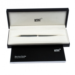Pre Owned Montblanc Grey Lacquer Platinum Finish Ballpoint Pen