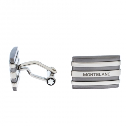 Pre Owned Montblanc Meisterstuck Stainless Steel & Tantalum Rectangular Cufflinks