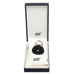 Pre Owned Montblanc Black Leather Meisterstuck Key Fob