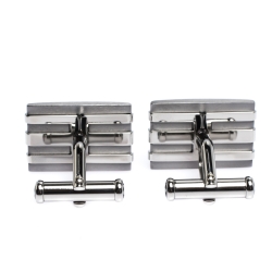 Pre Owned Montblanc Meisterstuck Stainless Steel & Tantalum Rectangular Cufflinks