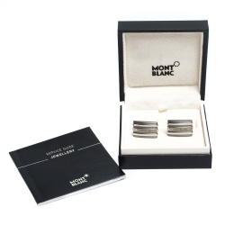 Pre Owned Montblanc Meisterstuck Stainless Steel & Tantalum Rectangular Cufflinks