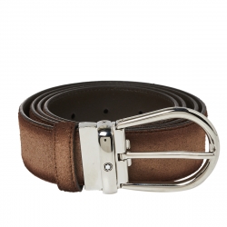 Pre Owned Montblanc Ombre Beige Suede Casual Line Buckle Belt 110CM