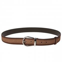 Pre Owned Montblanc Ombre Beige Suede Casual Line Buckle Belt 110CM