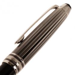 مملوكة مسبقًا قلم مون بلان ستانلس ستيل وراتينج أسود