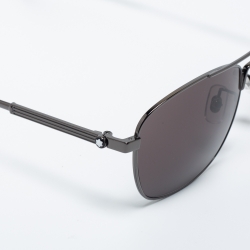 Pre Owned Montblanc Black MB0026s Aviator Sunglasses