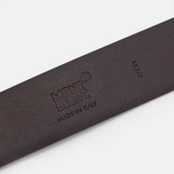 Pre Owned Montblanc Green/Black Leather Cut to Size Reversible Buckle Belt