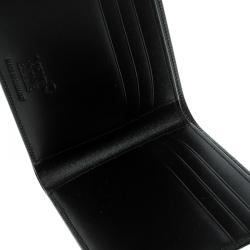 Pre Owned Montblanc Black Leather 6cc Bifold Wallet