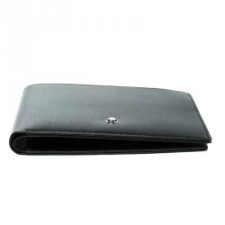 Pre Owned Montblanc Black Leather 6cc Bifold Wallet