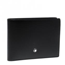 Pre Owned Montblanc Black Leather Miesterstuck Bifold Wallet
