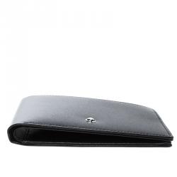 Pre Owned Montblanc Black Leather Miesterstuck Bifold Wallet