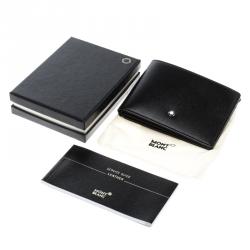 Pre Owned Montblanc Black Leather Miesterstuck Bifold Wallet