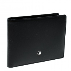 Pre Owned Montblanc Black Leather Meisterstuck Bifold Wallet
