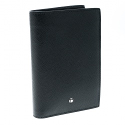 Montblanc Black Leather Sartorial Vertical Flap 12cc Wallet 