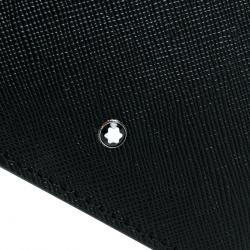 Montblanc Black Leather Sartorial Vertical Flap 12cc Wallet 
