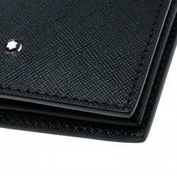 Montblanc Black Leather Sartorial Vertical Flap 12cc Wallet 