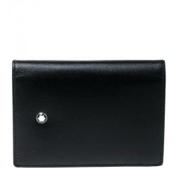 Pre Owned Montblanc Black Leather Meisterstuck Card Holder