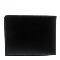 Pre Owned Montblanc Black Leather Miesterstuck Bifold Wallet