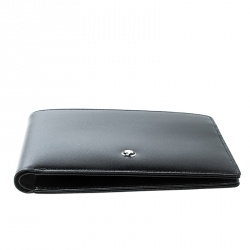 Pre Owned Montblanc Black Leather Miesterstuck Bifold Wallet
