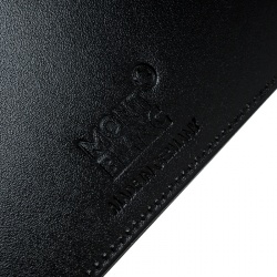 Pre Owned Montblanc Black Leather Miesterstuck Bifold Wallet
