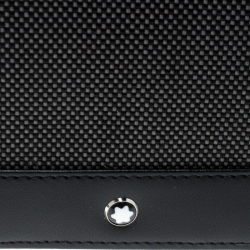 Pre Owned Montblanc Dark Grey/Black Canvas Meisterstuck Bifold Wallet