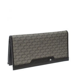 Montblanc Beige Signature Coated Canvas Continental Wallet